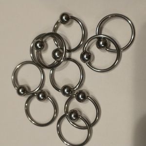 5/6 diameter 14 gauge CBR, 10 per package, stainless steel, brand new